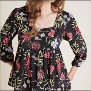 Anthropologie DOLAN Cherie Silky Babydoll Top Shirt Large